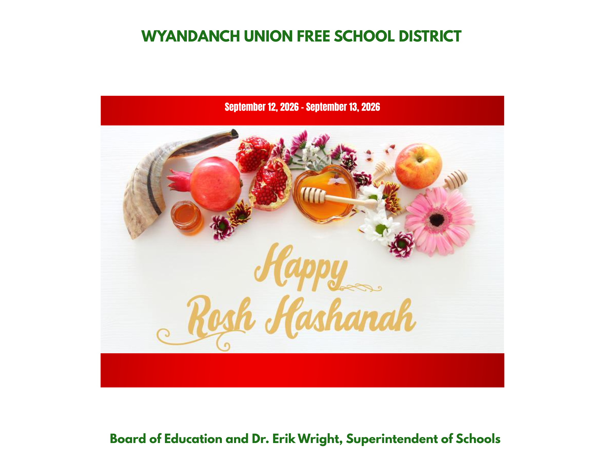 Rosh Hashanah September 12-13, 2026