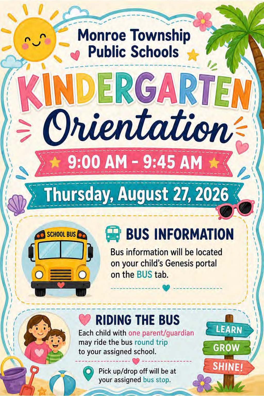 Kindergarten Orientation — Thursday, August 27 
