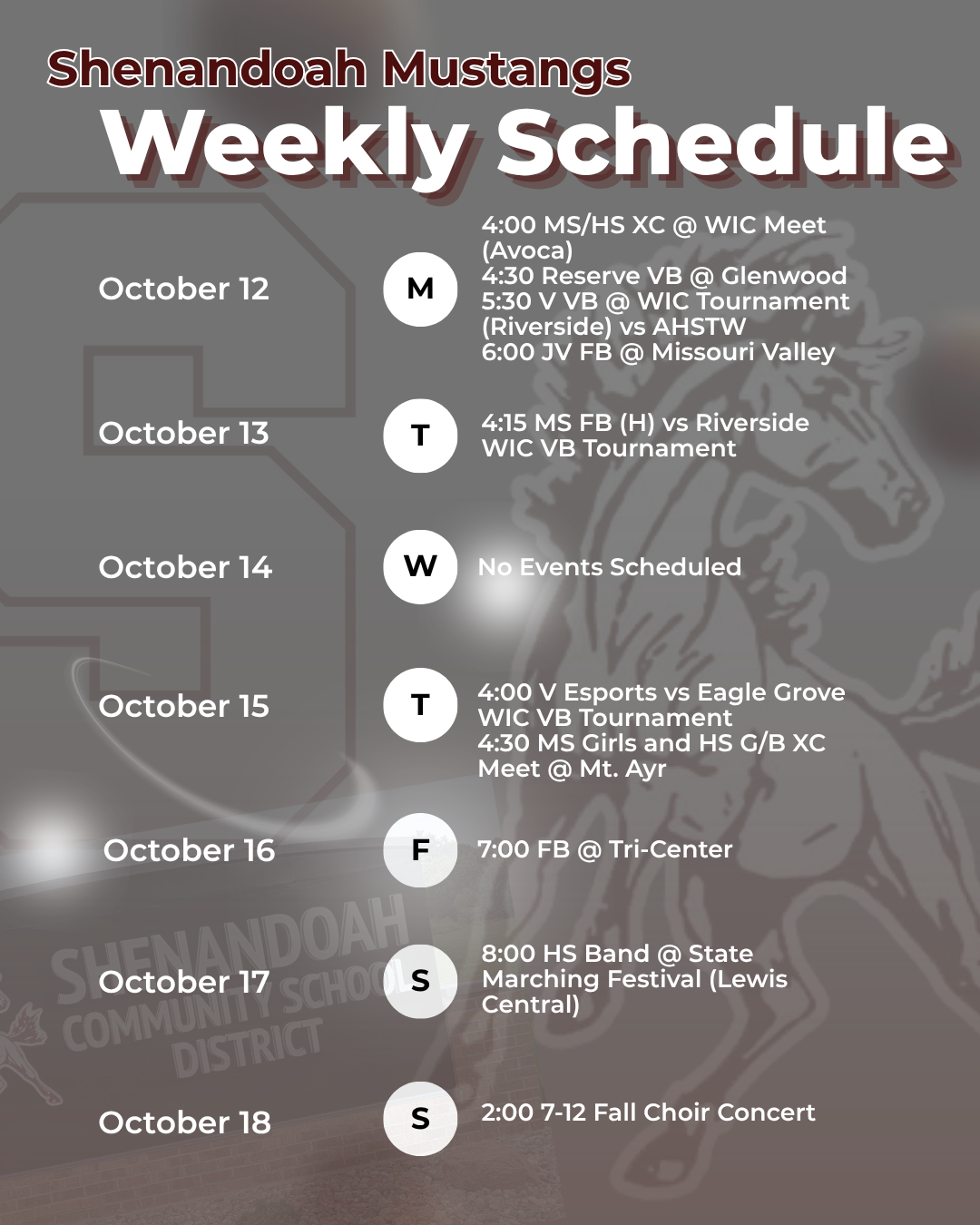 Weekly Schedule