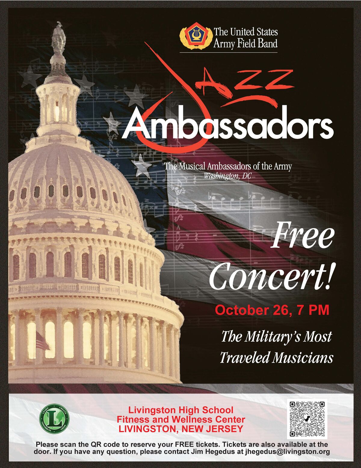 U.S. Army Jazz Ambassadors to Perform Free Concert at LHS