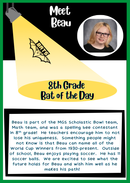 8th Grade Bat of the Day