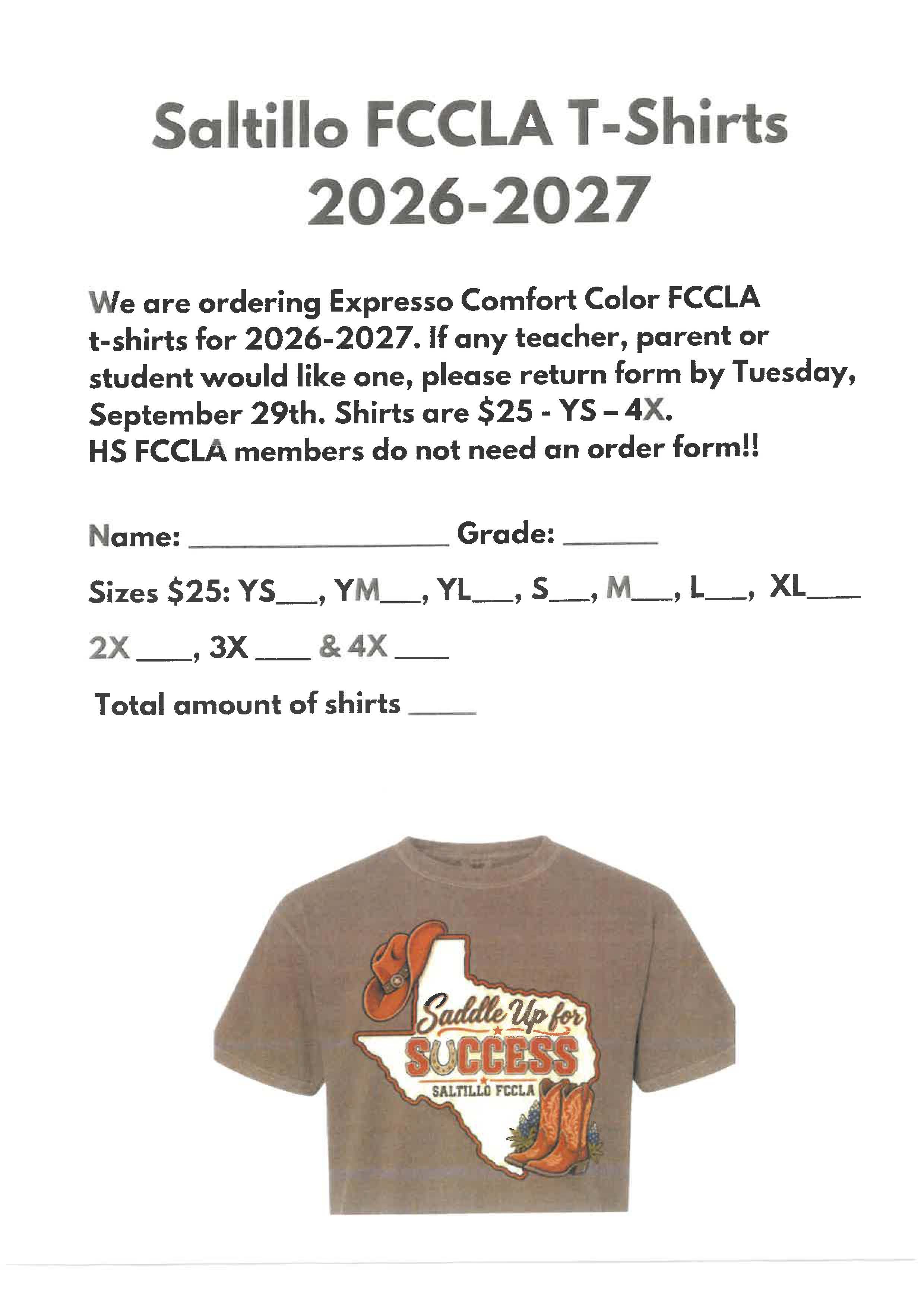 FCCLA Shirts