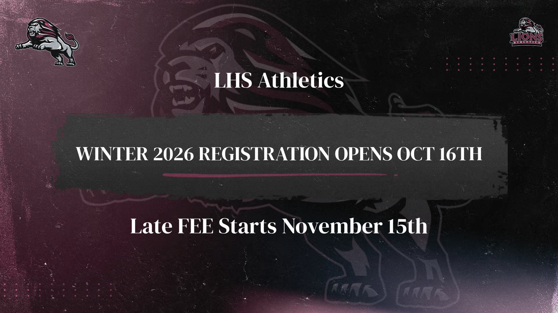 Winter 2026-27 Sports Registration Opens Oct 16th 