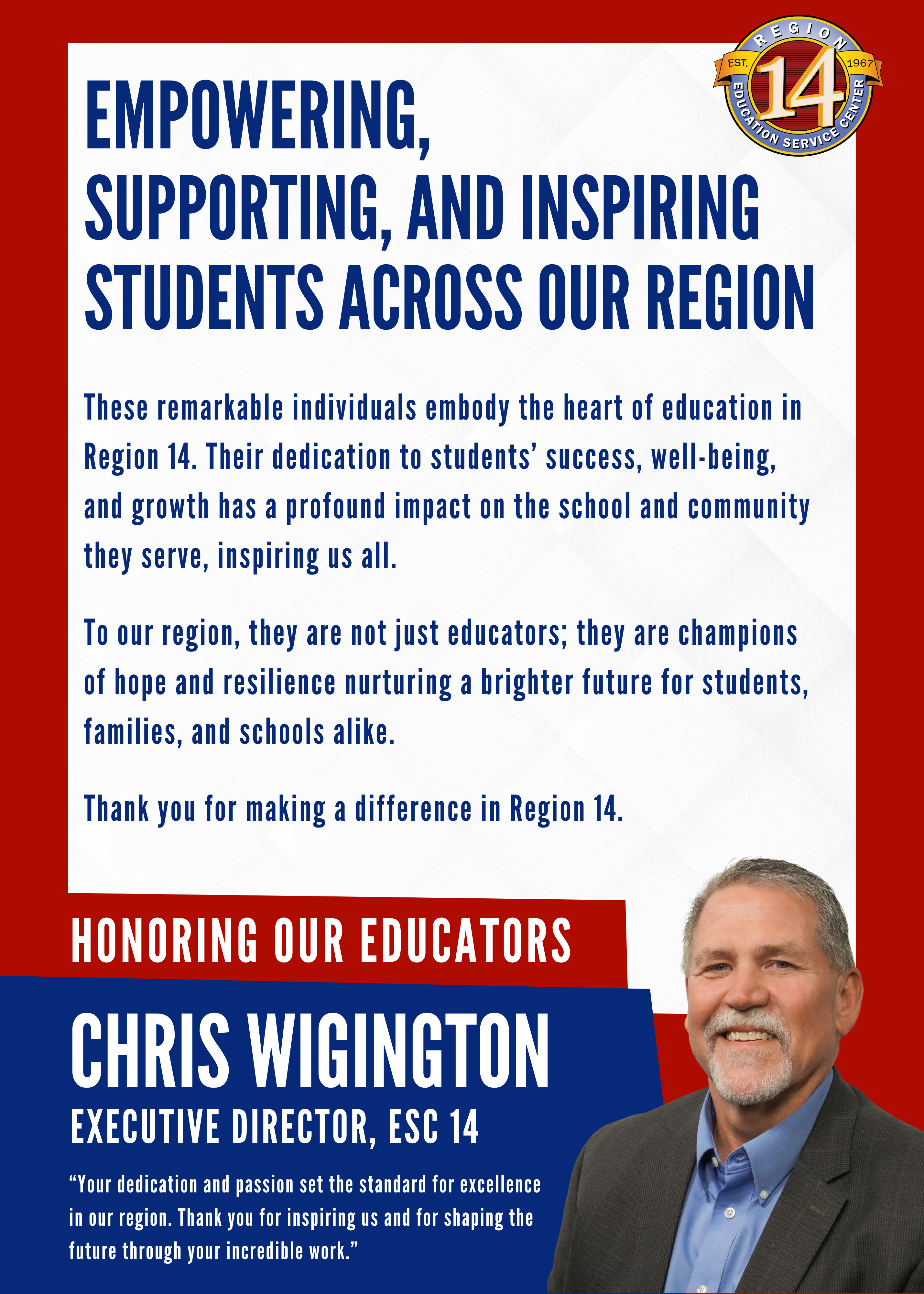Empowering, Supporting, AND Inspiring STUDENTS Across Our Region