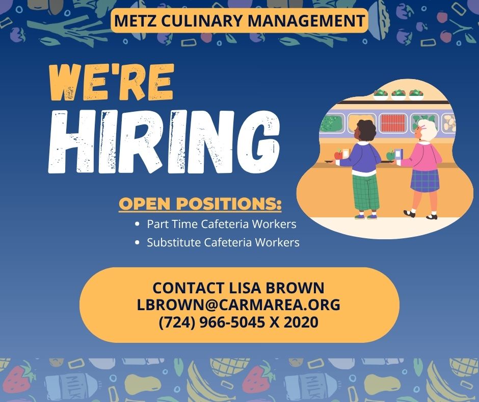 Now Hiring - Cafeteria Workers