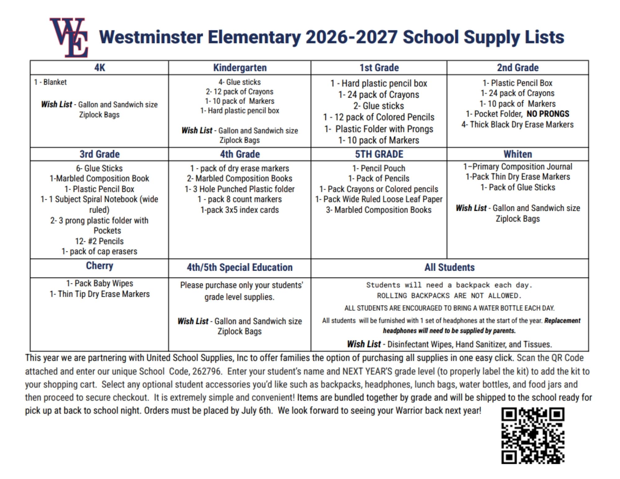 Order Your Student’s 2026-27 Back-to-School Supply Kit TODAY and Save 10%!
