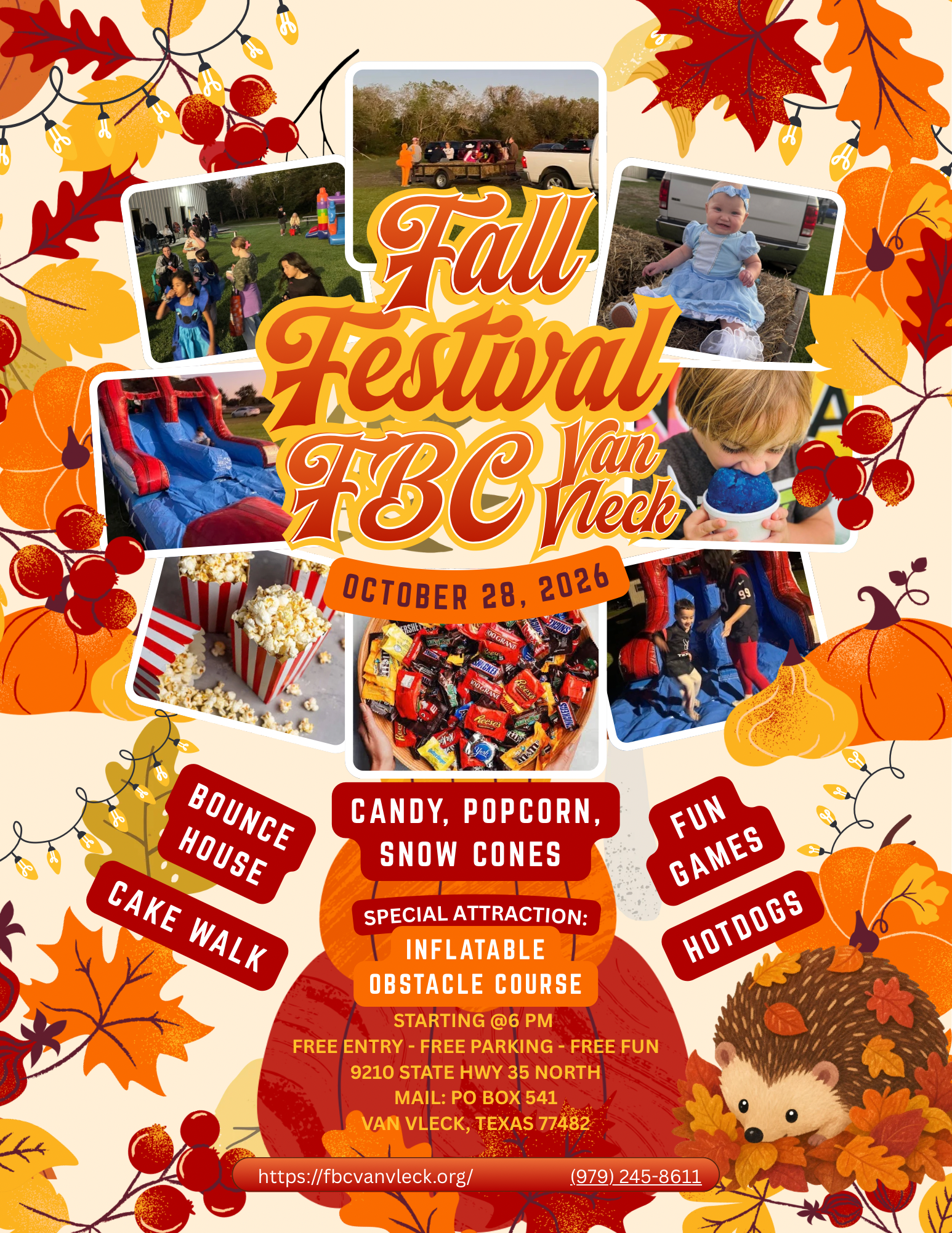 Approved Public Announcement - Fall Festival FBC Van Vleck - October 28, 2026