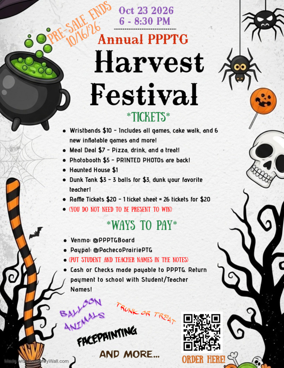 PPPTG HARVEST FESTIVAL REMINDERS