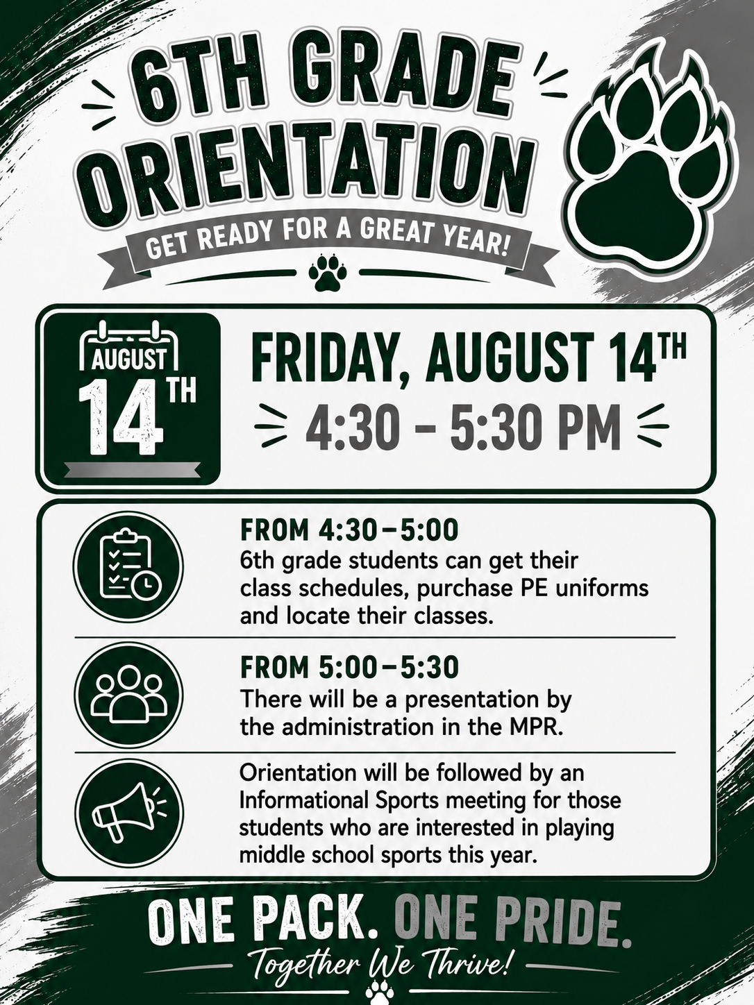 6th Grade Orientation