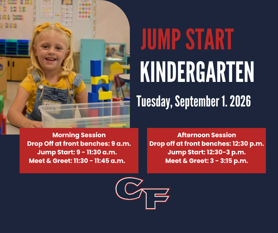 Jump Start Kindergarten- Tuesday, September 1, 2026
