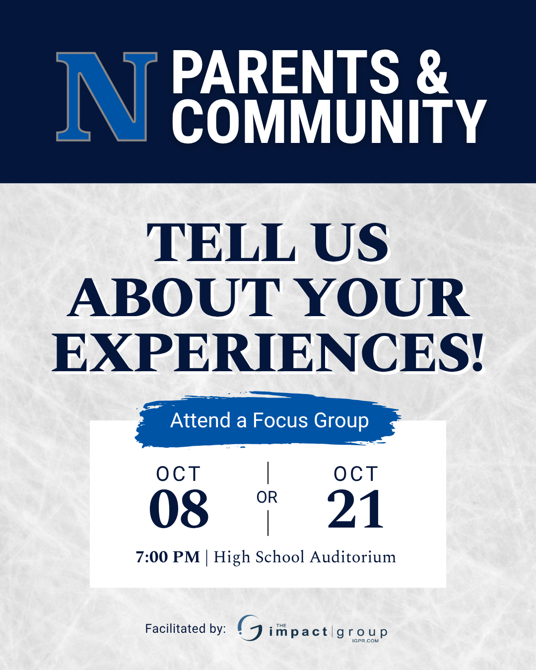 Strategic Plan Focus Group Dates