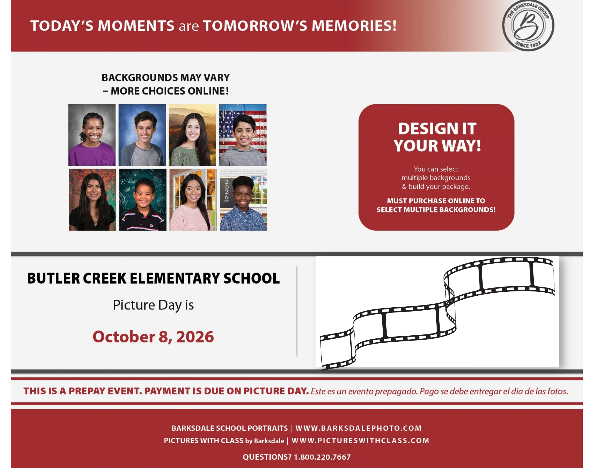 Picture Day is Oct 8th 2026- Pre Order your Pictures 