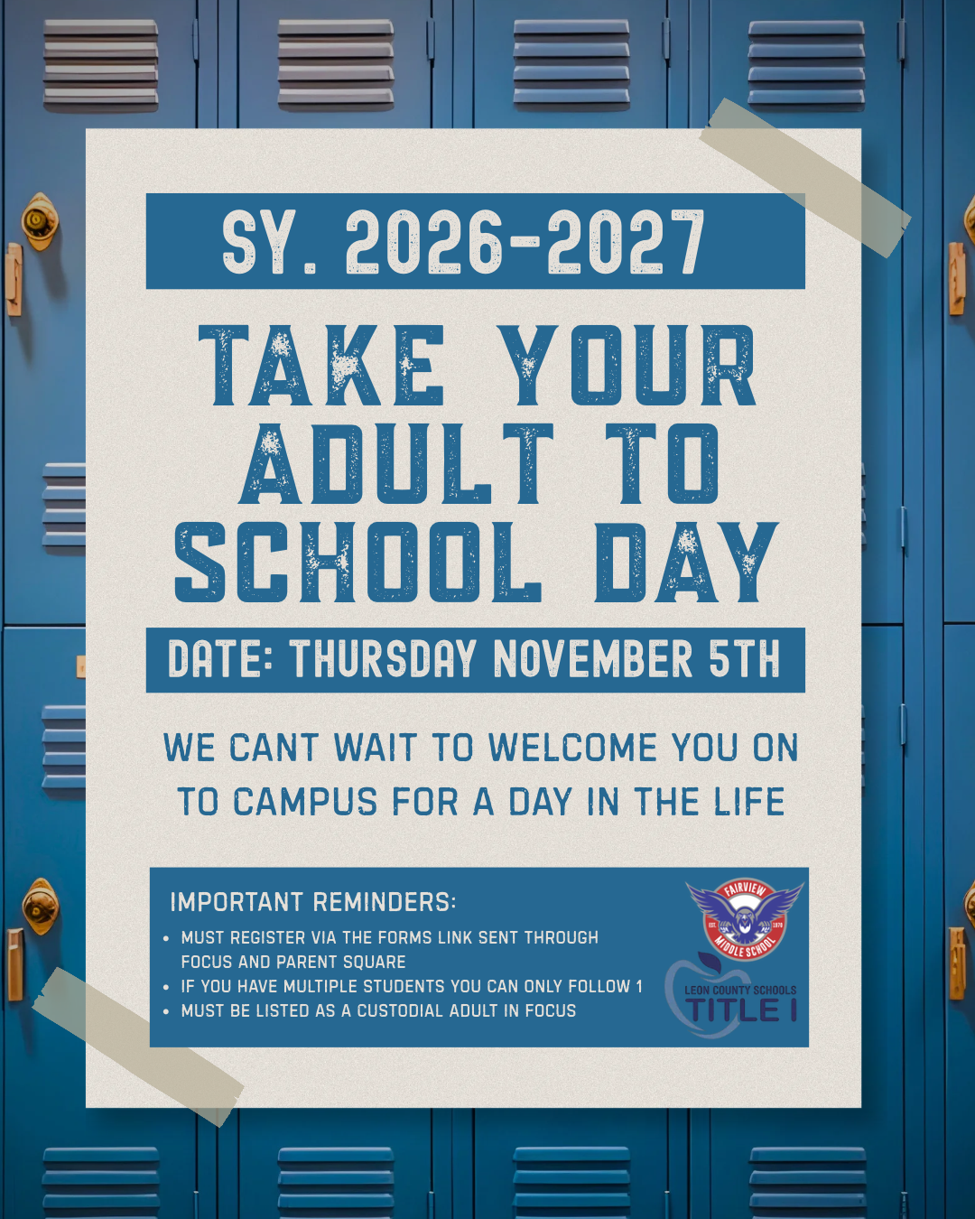 Take Your Adult to School Day