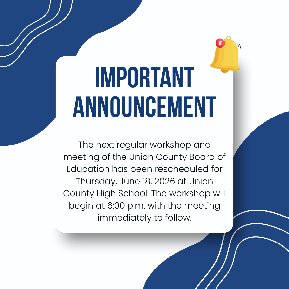 UCBOE Workshop & Regular Meeting June 18, 2026