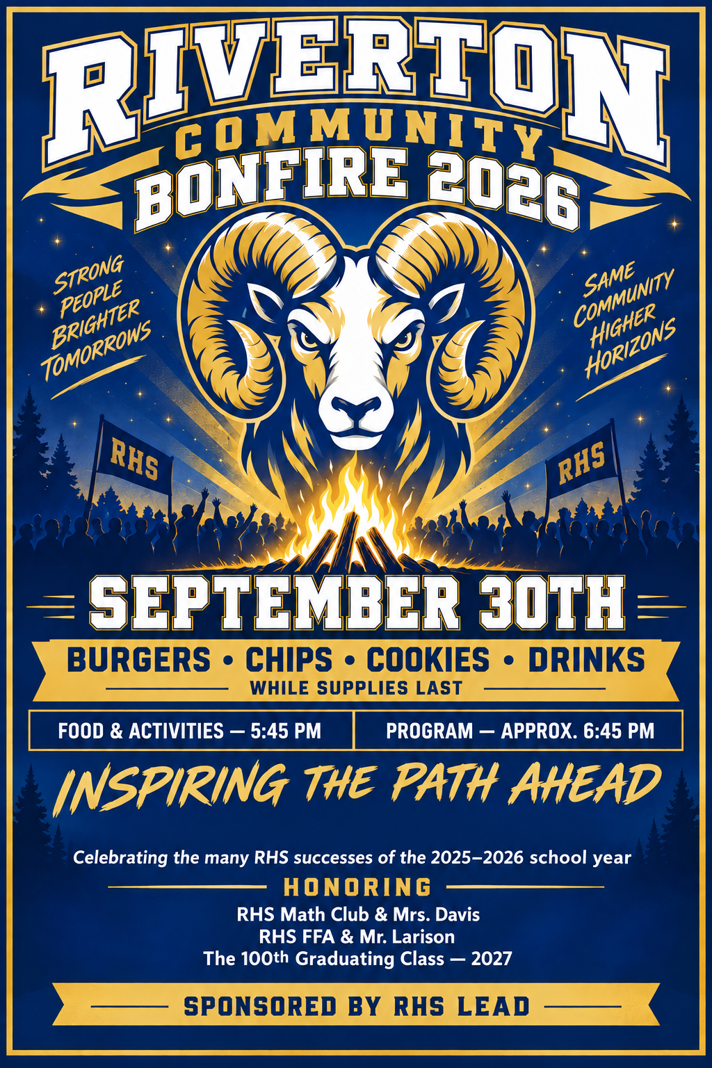 Leadership Sponsored - Community Bonfire - Don't miss this! 