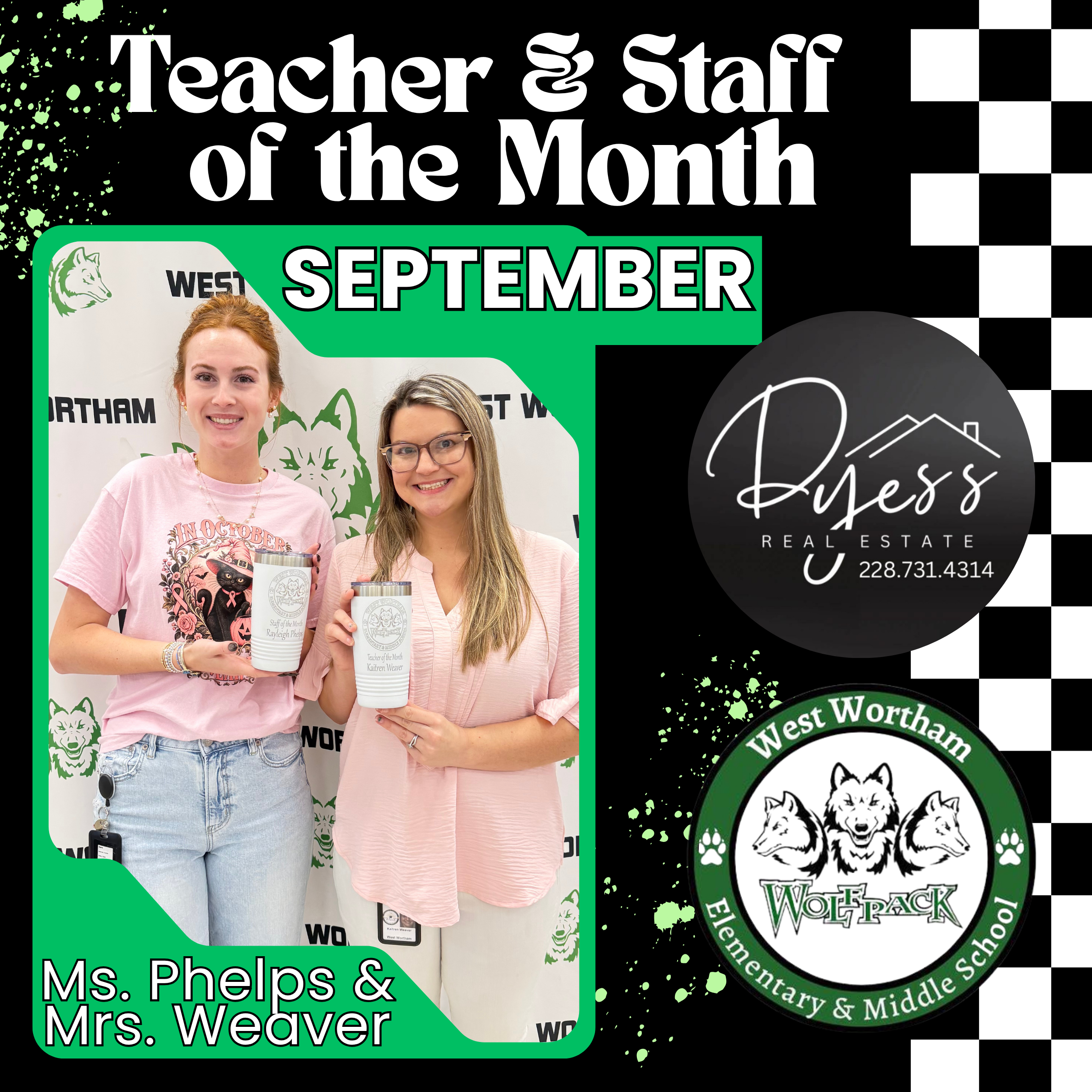  🎉Congratulations: September Teacher and Staff of the Month