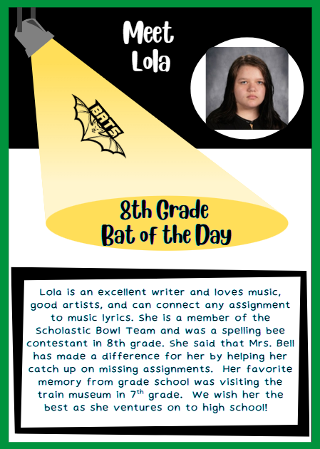 8th Grade Bat of the Day