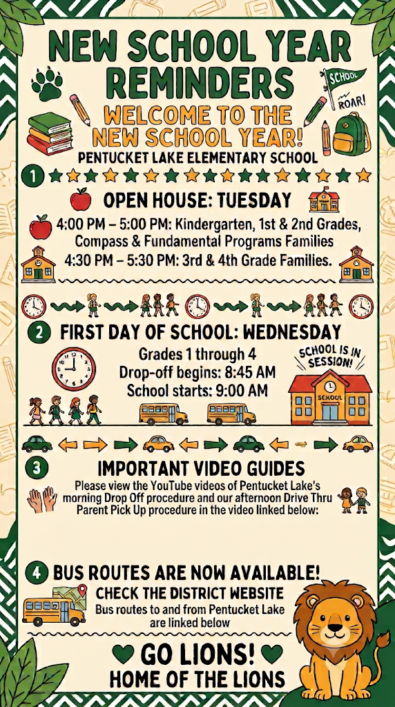 New School Year Reminders