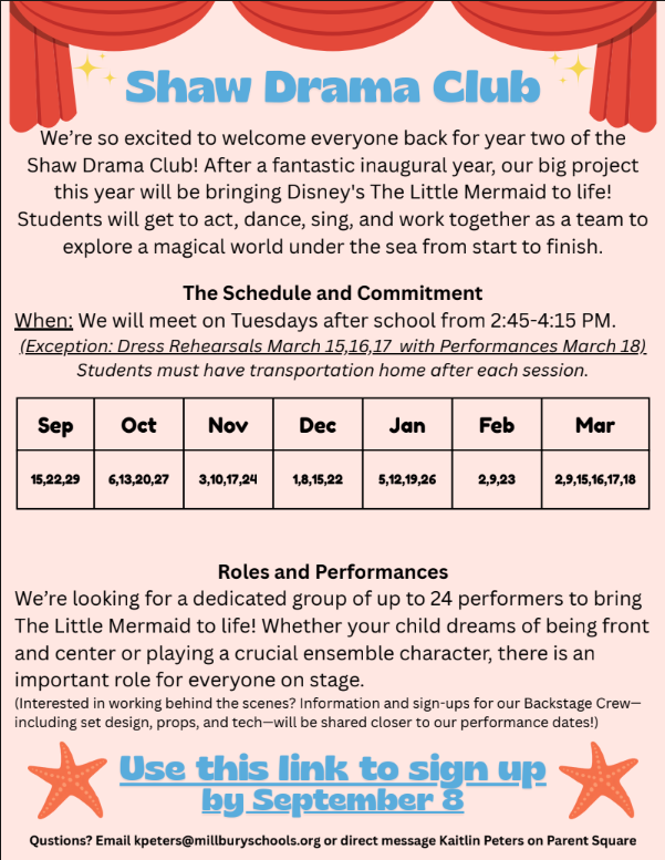 Shaw Drama Club - Disney's The Little Mermaid Play