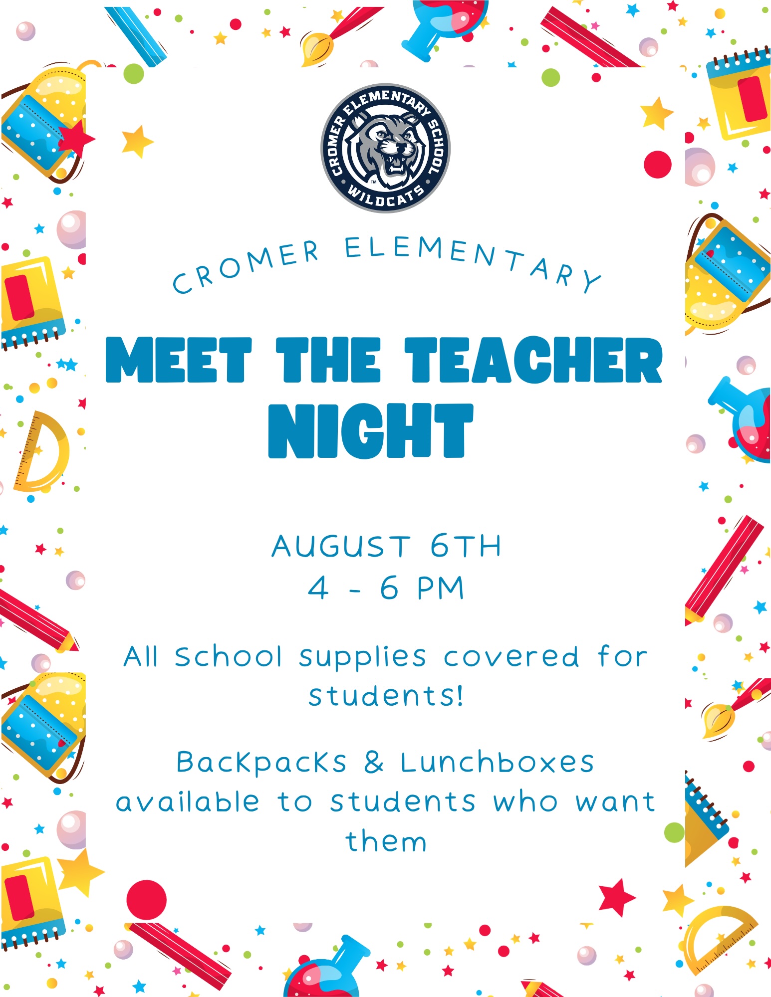 Meet the Teacher Night & School Supply Updates!