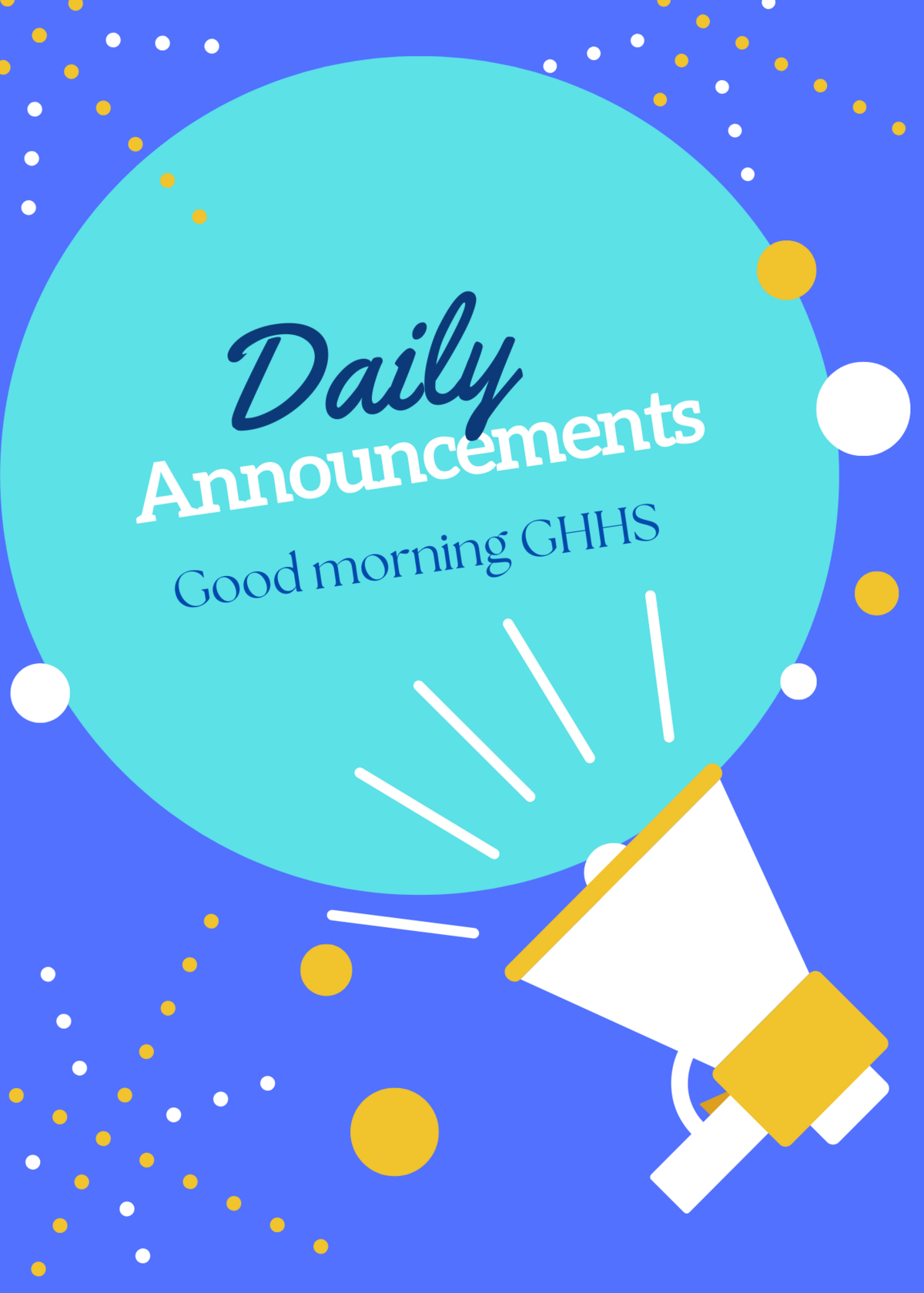 Daily Announcements 9/18/26