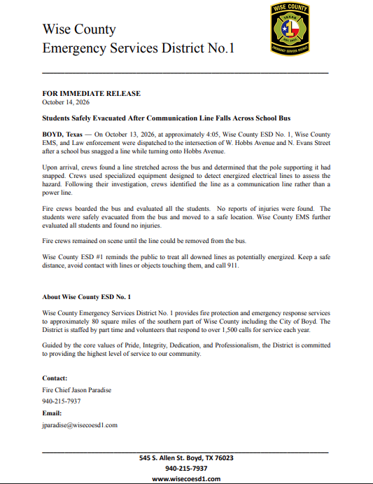 10.13.2026 Press Release