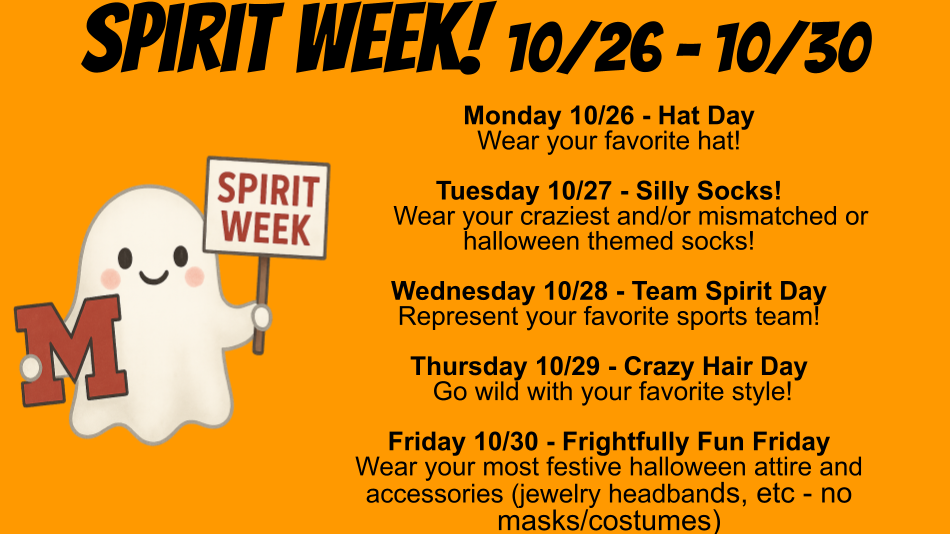 MES Spirit Week 10/26-10/30