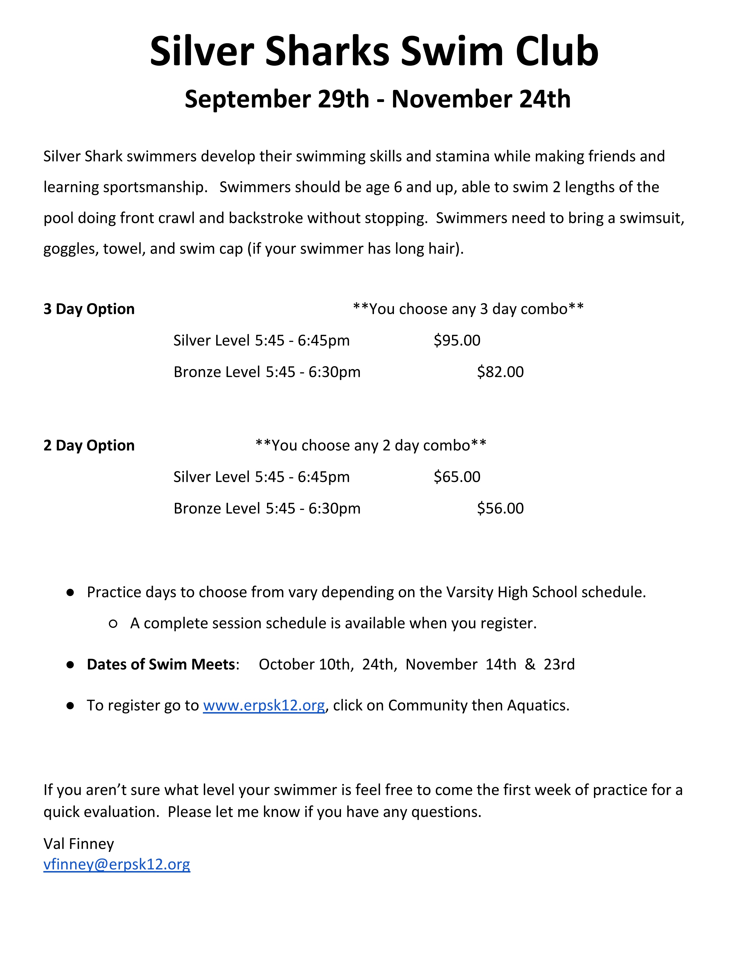 Silver Shark Swim Club