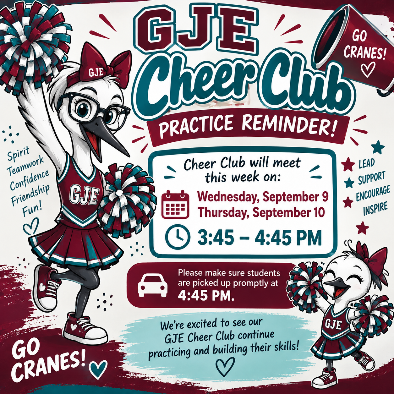 Grade 3 Cheer Club Practices