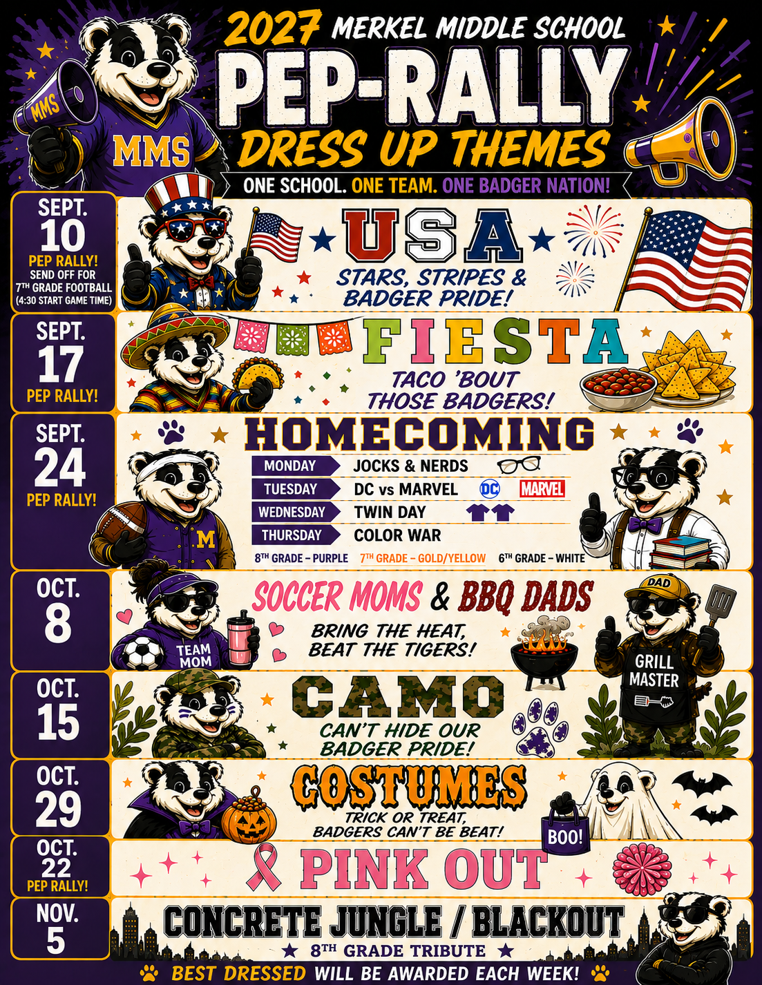 MMS Pep Rally Themes