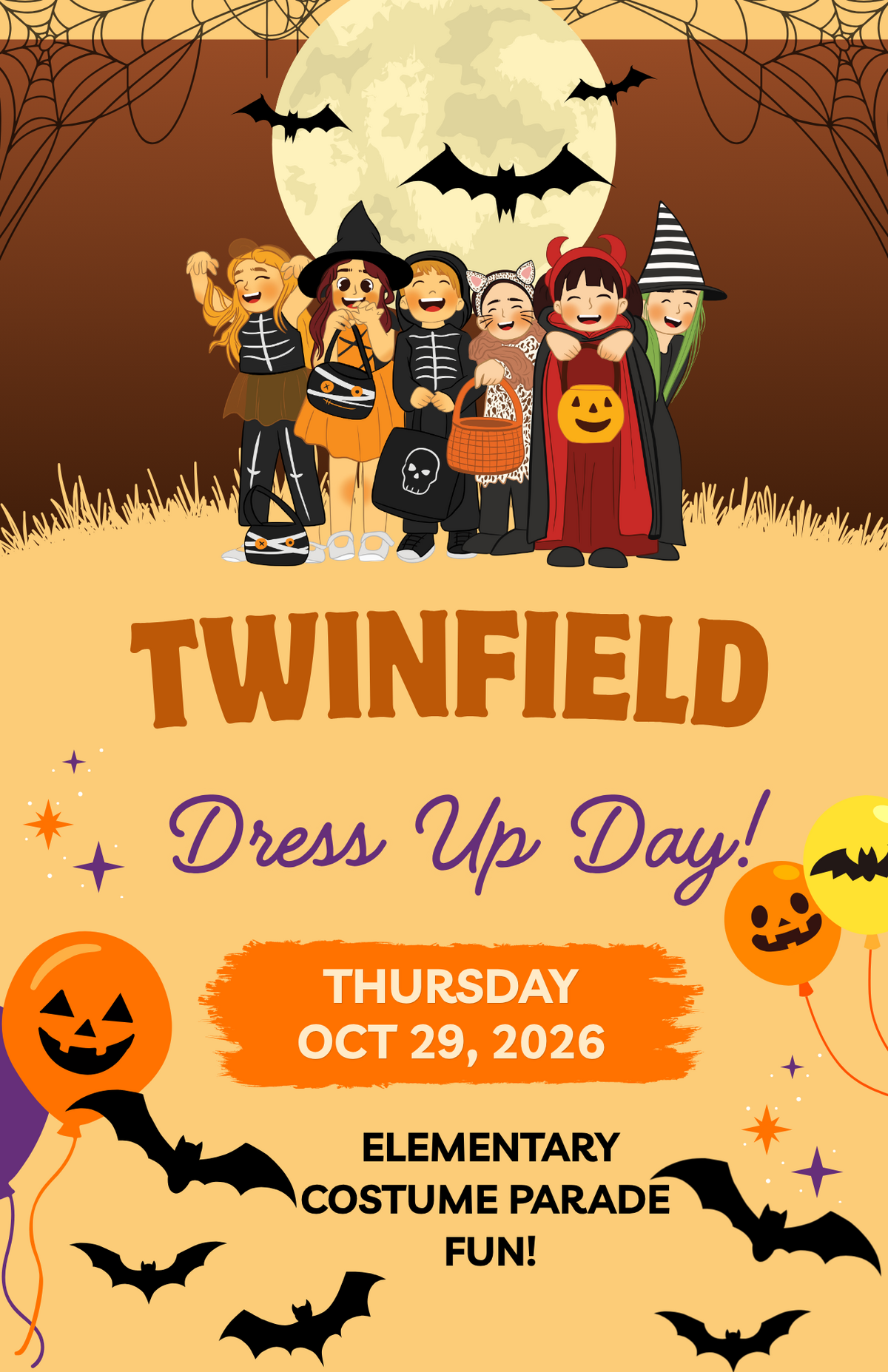 Oct. 29: Elementary Dress Up Day Fun!