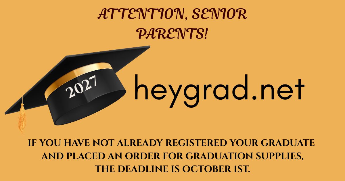 Hey Grad - Deadline to Order is October 1st!
