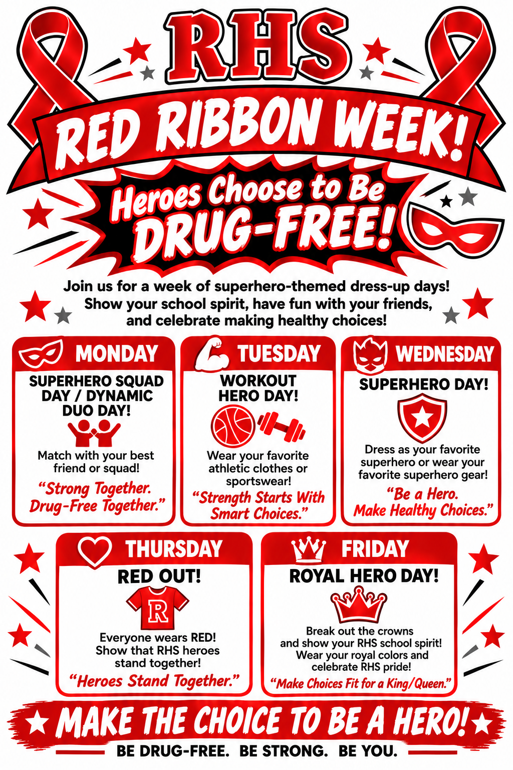 🎉 Celebrate Red Ribbon Week: Say NO to Drugs, Say YES to Your Future! 🔴🐅