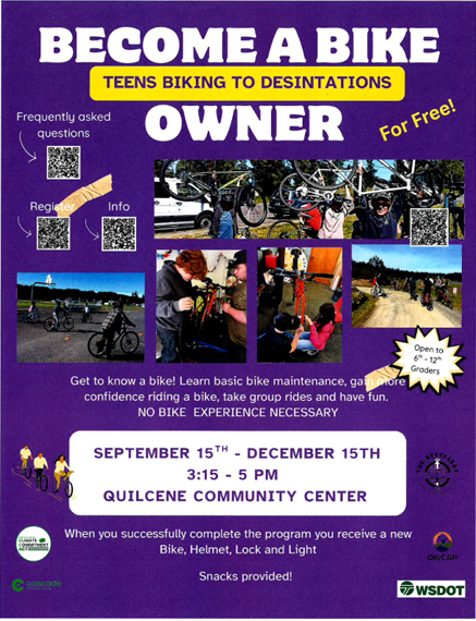 Bike Maintenance Class - Not sponsored by Quilcene School