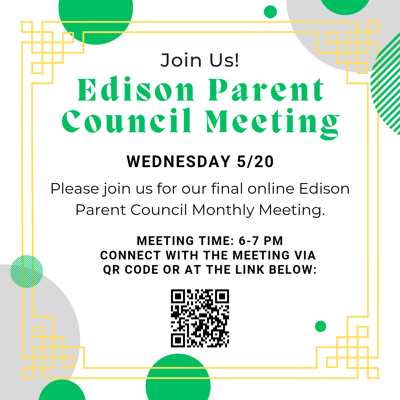 Edison Parent Council Meeting