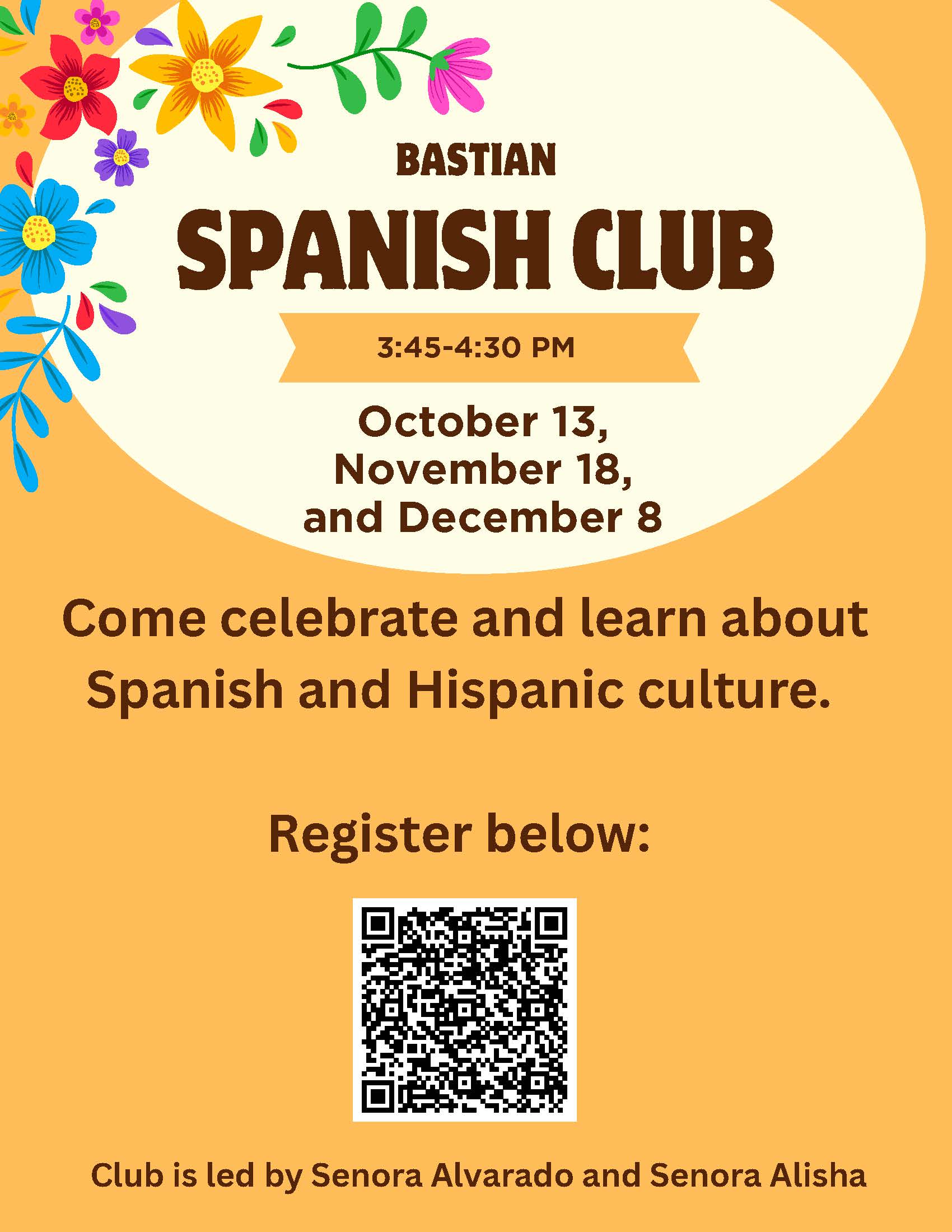 Spanish Club Info and Sign-up QR Code