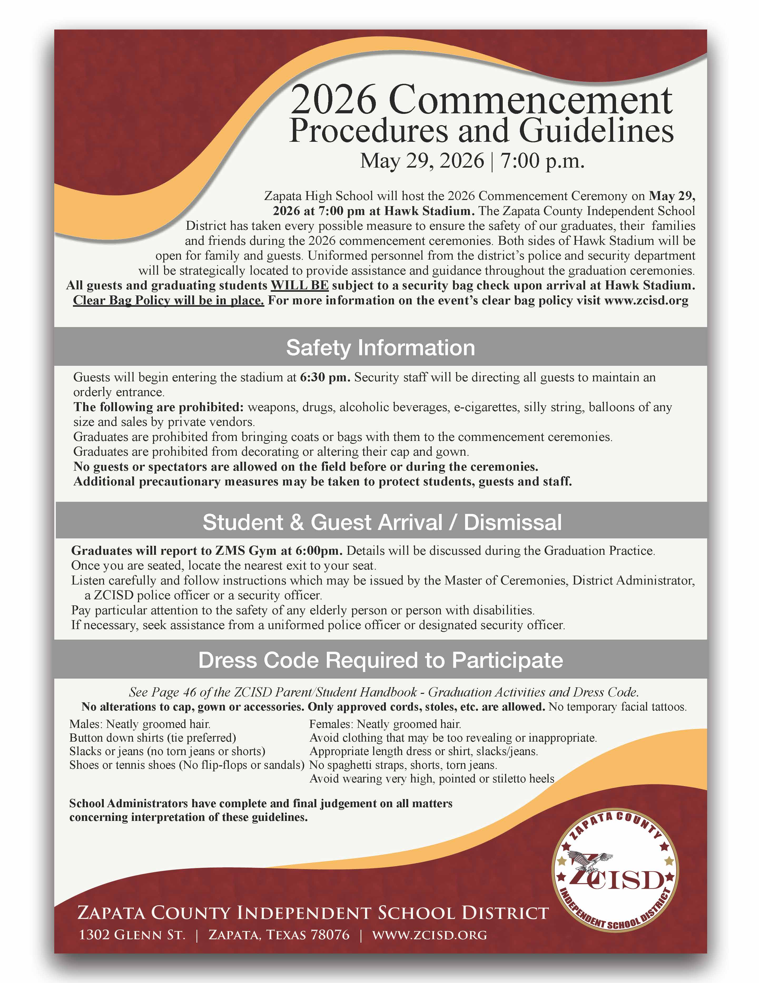 2026 Commencement Guidelines