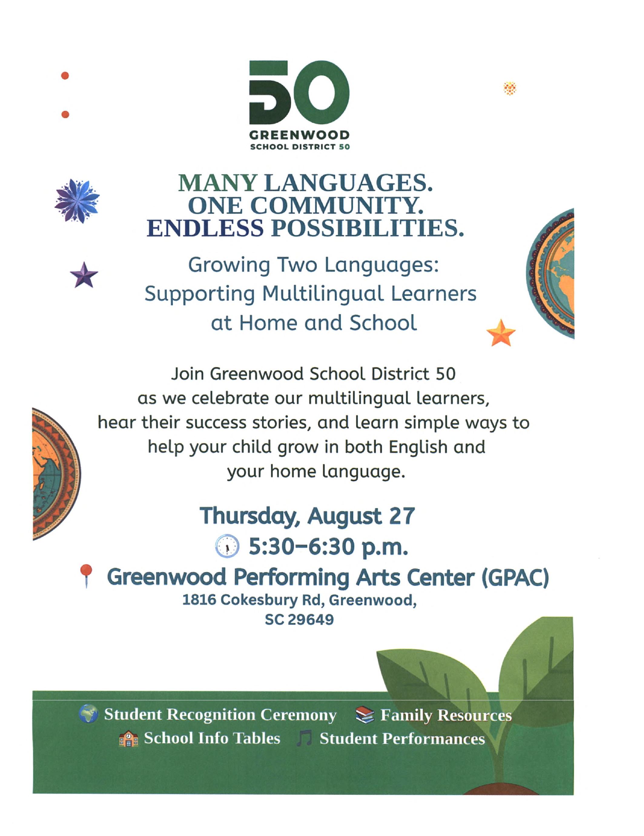 Multilingual Learners Family Event