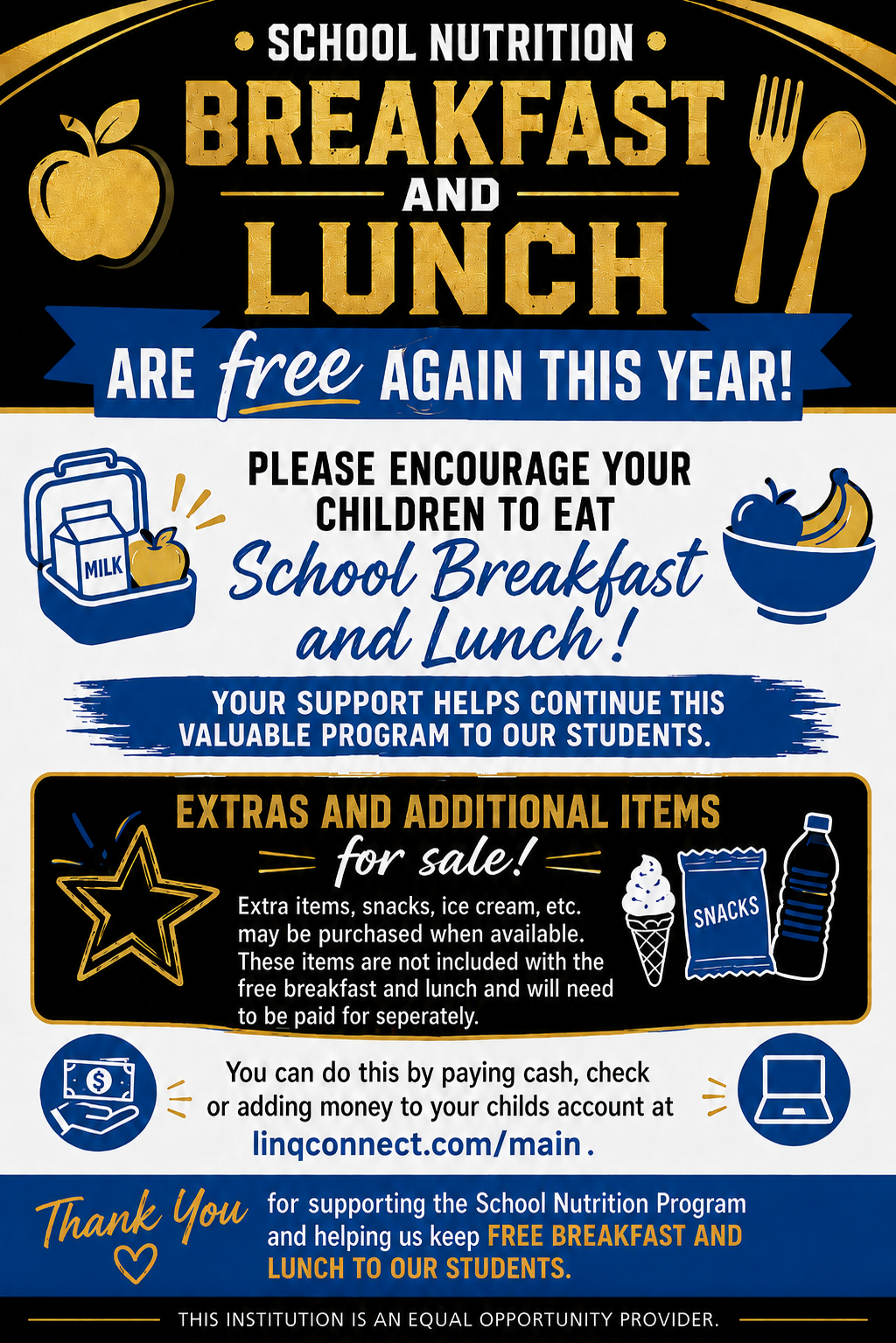 🍎 Free Breakfast & Lunch Again This Year! 🍎