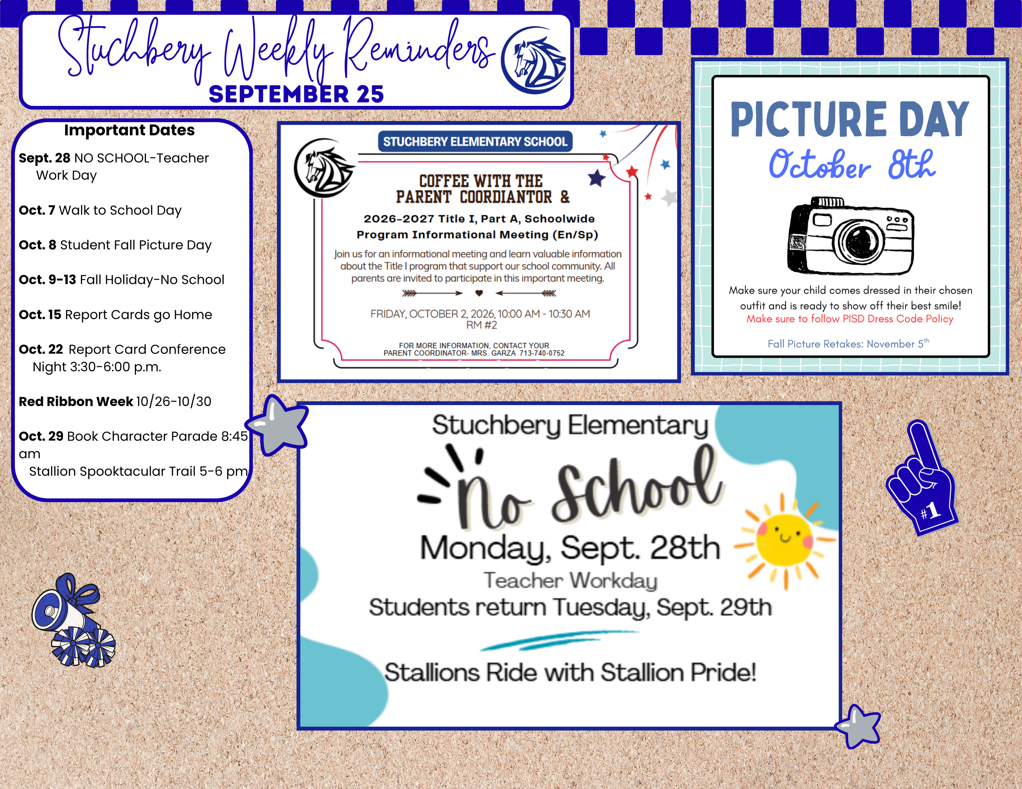 Stallion Weekly Reminders Sept. 25