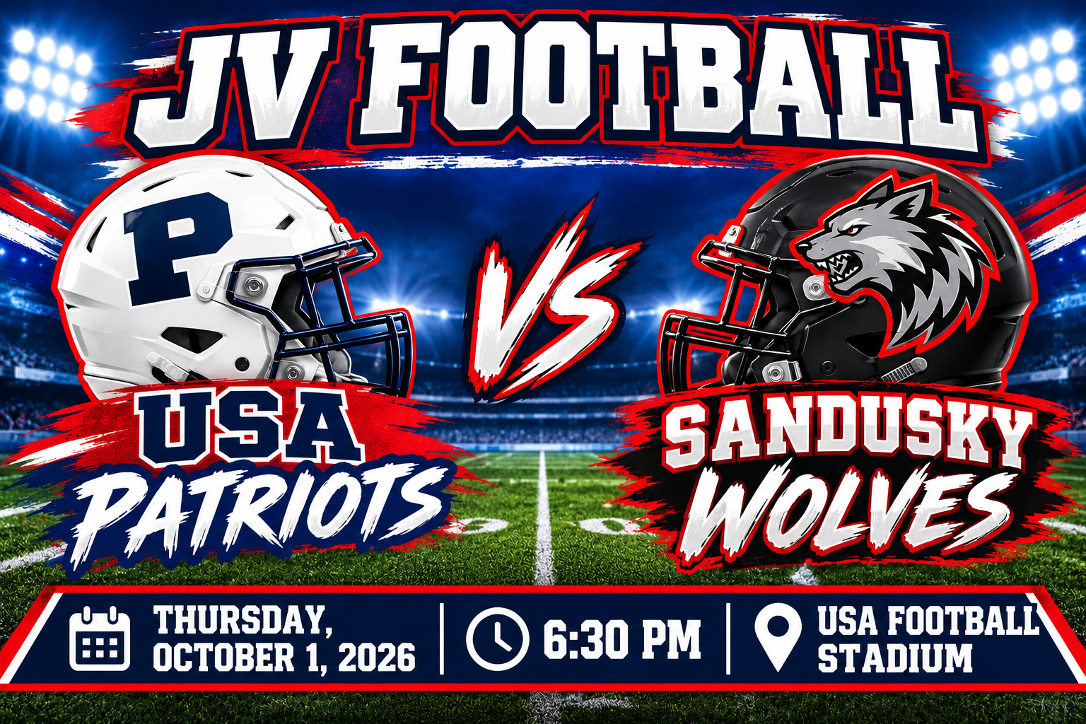 JV Football vs Sandusky