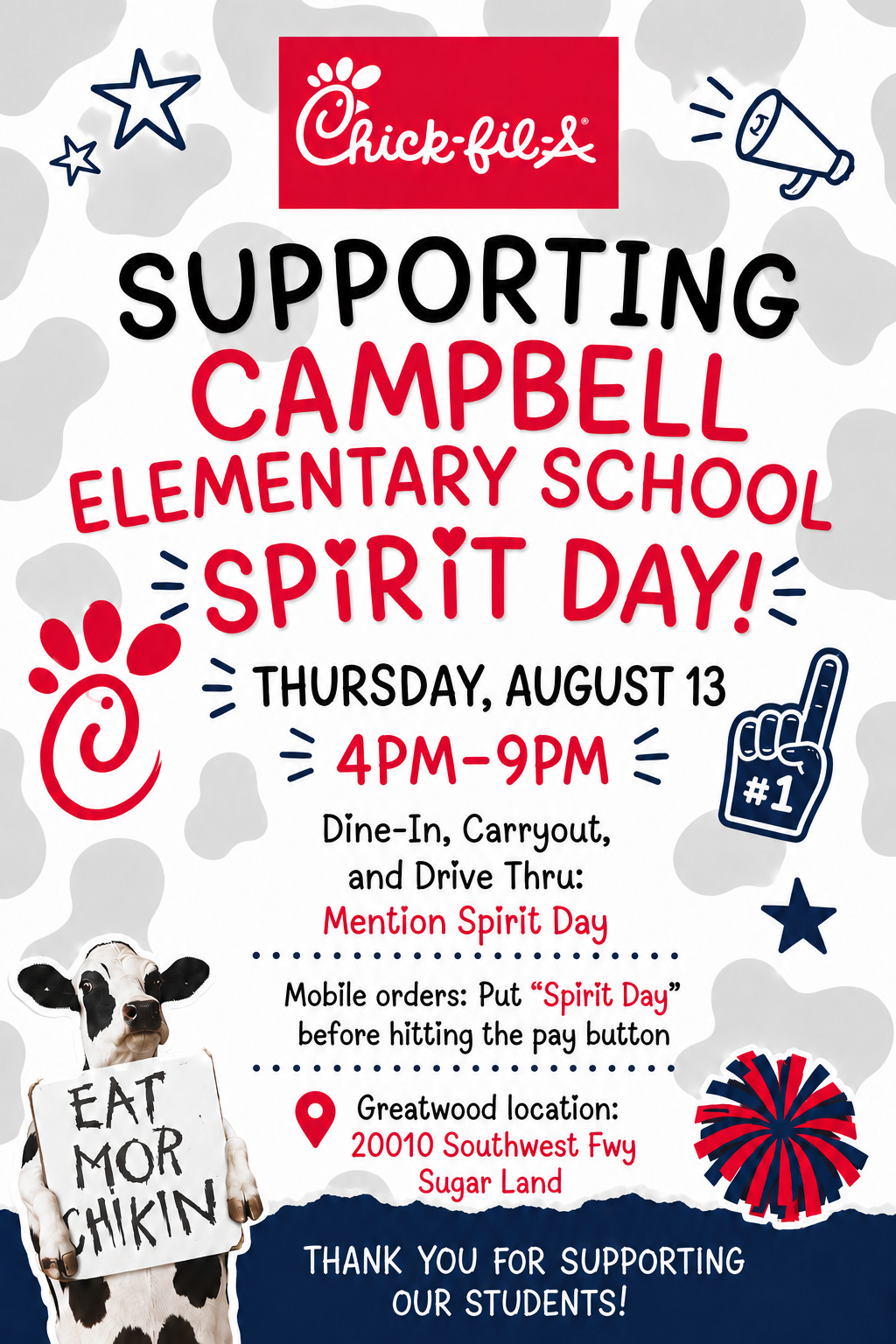 Chick Fil A Spirit Night