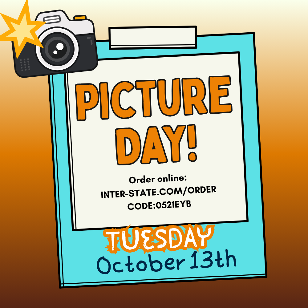 School Picture Day-Tuesday, Oct. 13th 