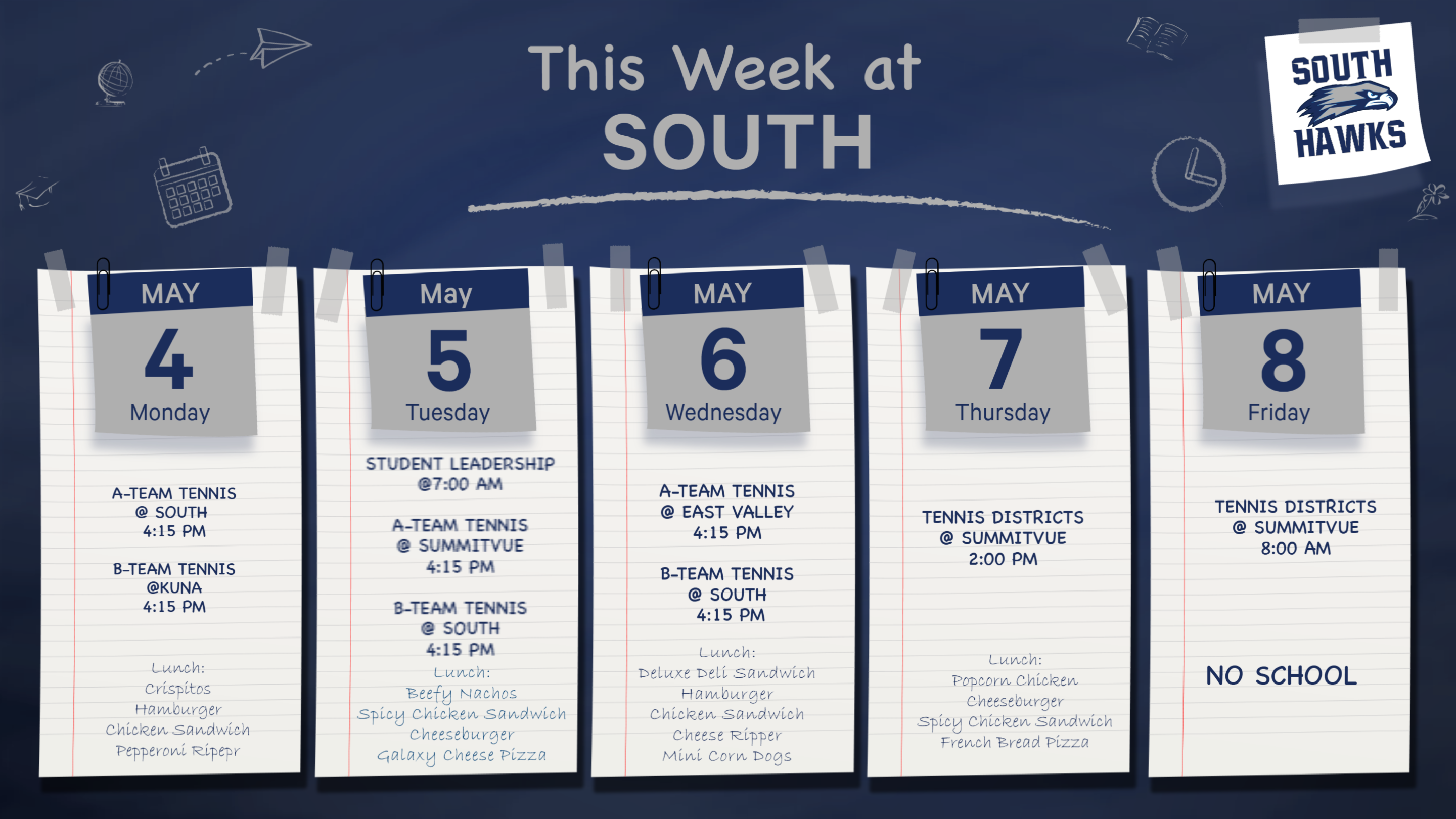 🏫 This Week at South | May 4–8 