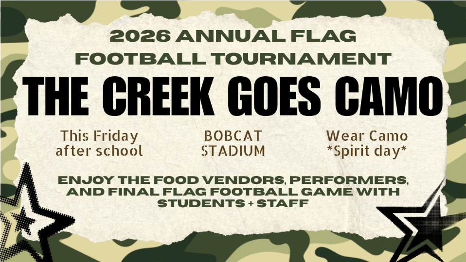 THE CREEK GOES CAMO
