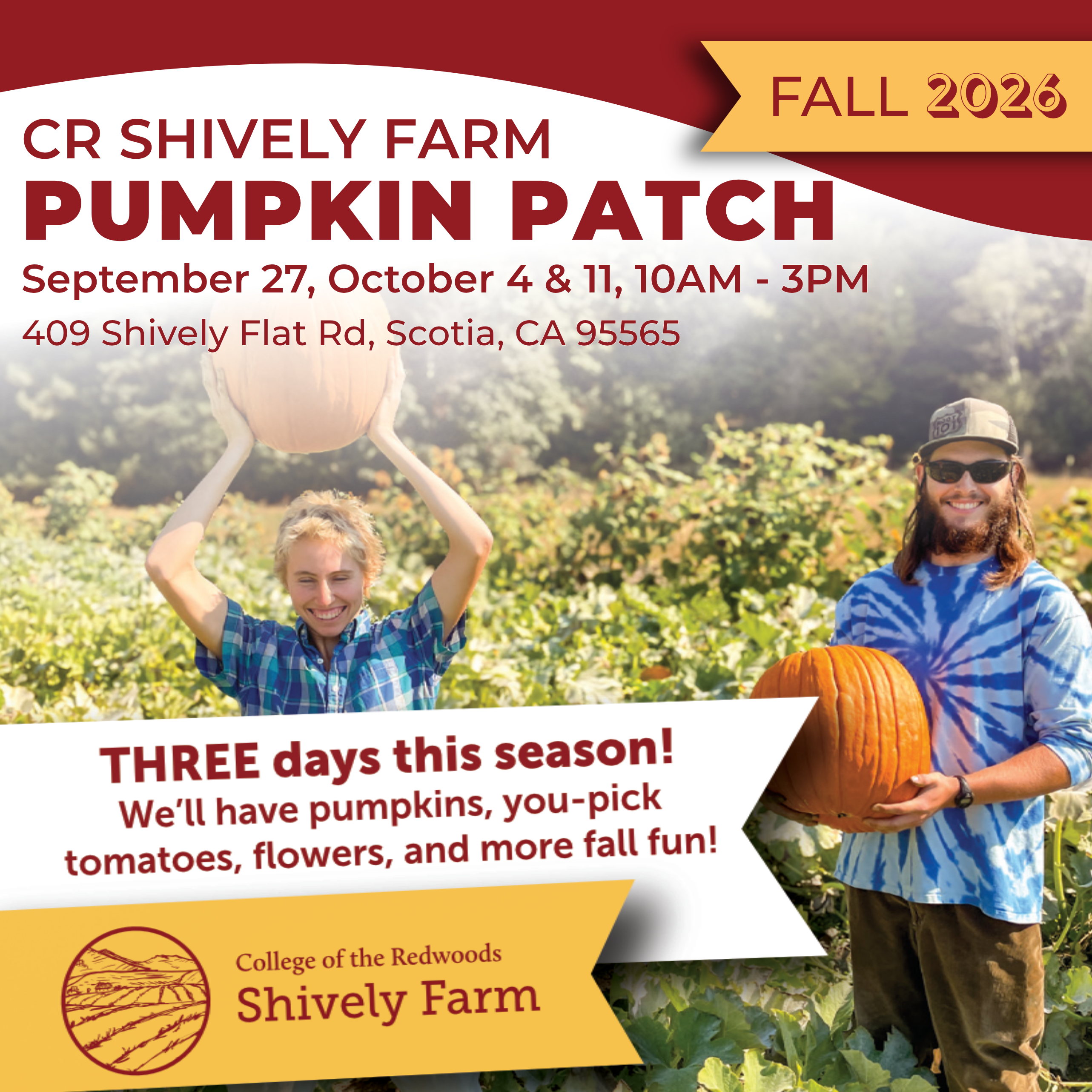 College of the Redwoods Pumpkin Patch