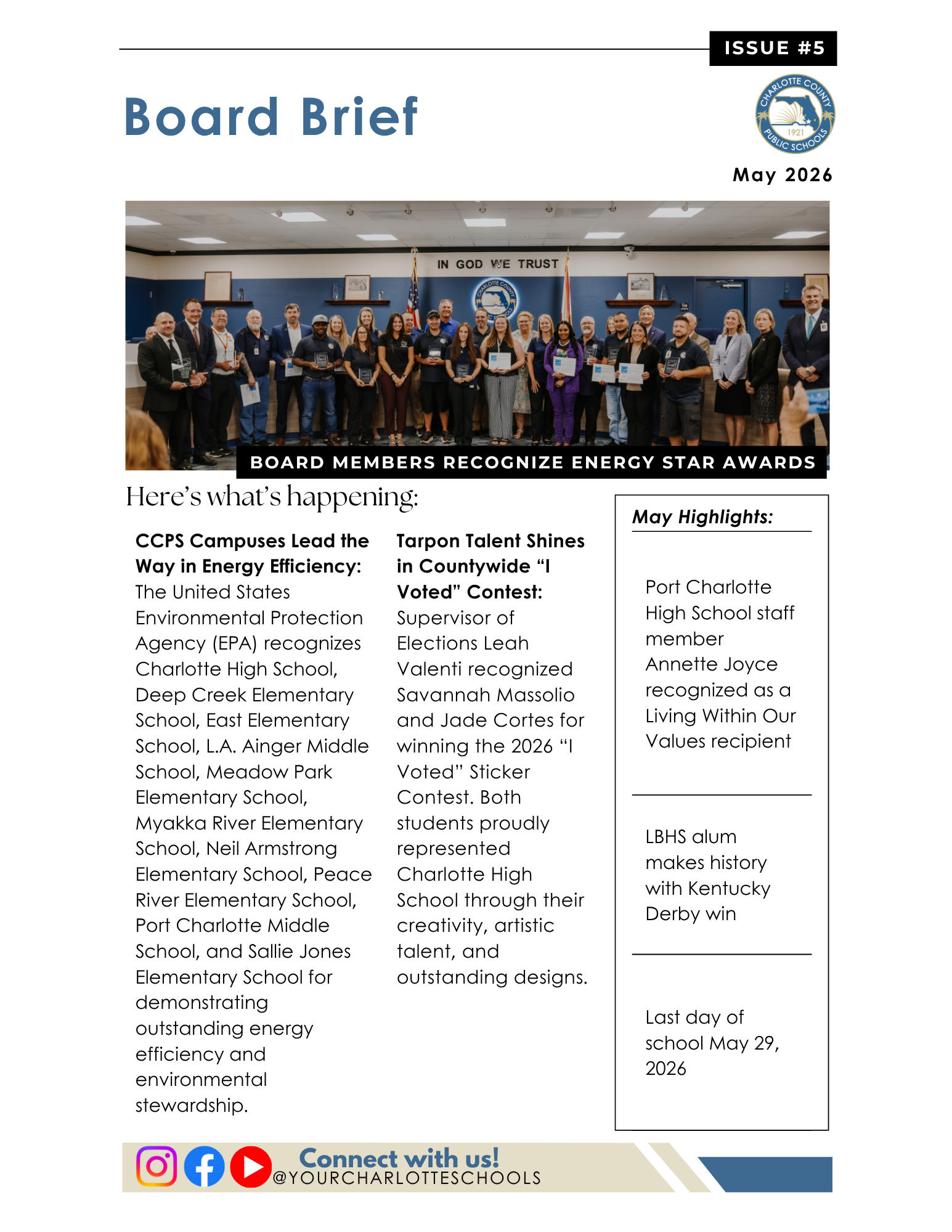 The Latest on CCPS: Your May Board Brief
