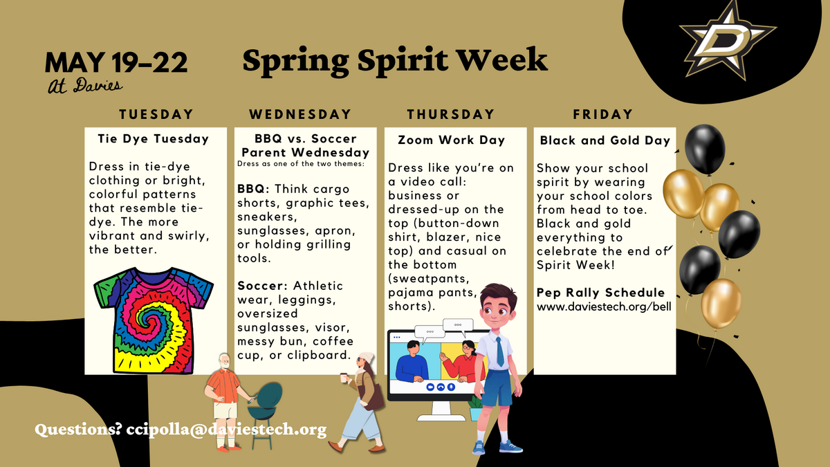 It's Spring Spirit Week! Pep Rally Friday!