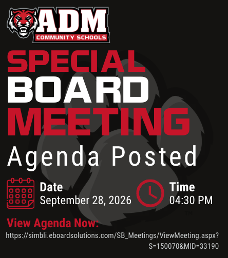 ADM Board Meeting Agenda Posted for Monday, September 28th