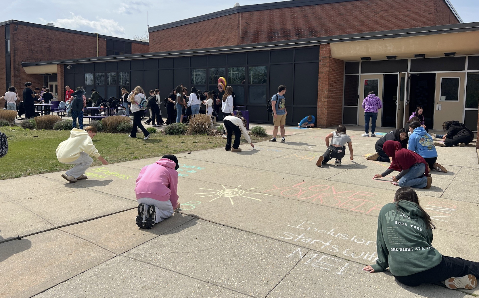 Islip Students Spread Message of Inclusion Through “Chalk and Talk” Event